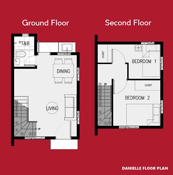 Danielle Floor Plan House and Lot in Laguna